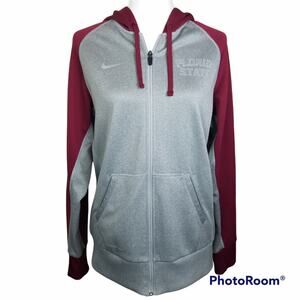 Nike FSU Seminoles Therma-Fit Fleece Hoodie M Full Zip College Tailgating Jacket